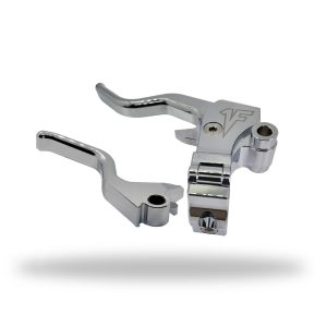 1 FNGR Easier Pull Clutch + Brake Lever Combo | Chrome - Dyna/Softail